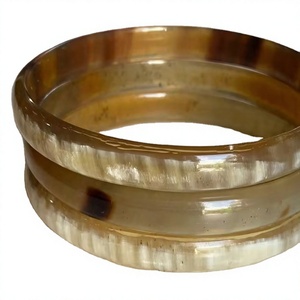 Handmade Eco-friendly Buffalo Horn Customizable Personalized Multi-colors Horn Bangle for <b>Girls</b> Fashion Jewellery Large Size - Product Image 1