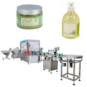 Automatische 500 ml Handwaschmittel-Befüll- und Verschlussmaschine Flüssigkeits-Reinigungsmittel-Flaschen-Befüllproduktionslinie