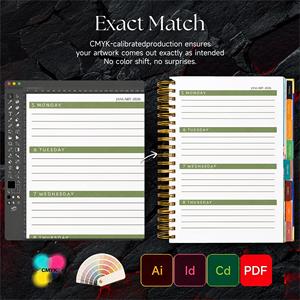 Agenda Mensile Strategica 2026-2027 Personalizzata B5 con Copertina Blu Navy, Stampa a Colori e Angoli Metallici - Product Image 3