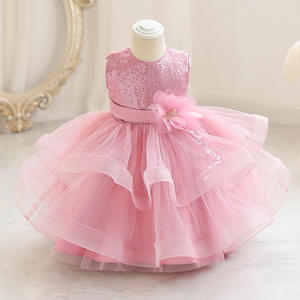 Vestido de Cumpleaños para Niña 2026, Vestidos de Dama de Honor con Lentejuelas y Flores para Bodas, Vestido de Princesa para Niñas, Vestidos Elegantes - Product Image 2