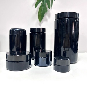 Round Large 250g 500g UV Black Dark Ultra Violet Stash Jar Herb UV Smell Proof Air Tight Ultraviolet Storage Glass Jar - Product Image 4