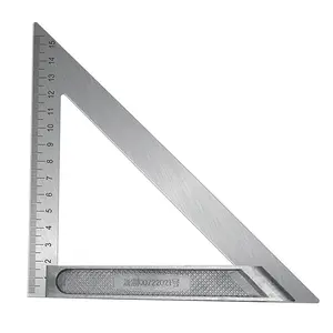 Металлическая треугольная линейка из алюминиевого сплава канцелярские принадлежности Многофункциональный измерительный инструмент для рисования под прямым углом 90 градусов