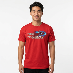 Camiseta Deportiva de Manga Corta para Hombre con Gráficos Personalizados de Pickleball, Cuello Redondo, Corte Regular, Transpirable, Impresión Digital - Product Image 1