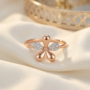 Proveedor Mayorista de Hong Kong, Fabricante de Joyería, Anillo con Diseño de Flor, Oro Rosa Sólido de 18K, Anillo con Diamantes Naturales Reales - Product Image 6