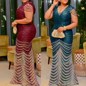 2025 <span class=keywords><strong>Gala</strong></span> Sexy robes grande taille étage longueur luxe Sequin perlé robe <span class=keywords><strong>de</strong></span> soirée vêtements pour femmes <span class=keywords><strong>tenue</strong></span> brodée - Product Image 2