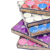 Petites bougies colorées 50 pièces/boîte, bougies chauffe-plat pour décoration de mariage et demande en mariage