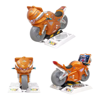 Machine de jeu vidéo d'arcade de course de motos de luxe pour enfants, à monnayeur