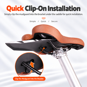 Guardabarros Trasero para Bicicleta VXM, PPS Ligero, Aerodinámico, Fácil de Instalar, Universal para Bicicletas de Montaña y Carretera, Protección Contra Salpicaduras - Product Image 6