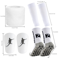 Ensemble de jambières de sport en polyester durable pour adultes Protège-tibias de football antidérapants Mini chaussettes Protection confortable contre les tractions