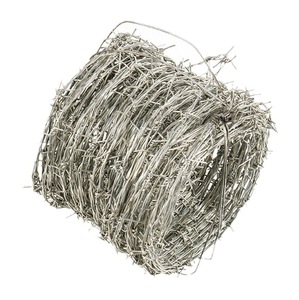 Fil barbelé haute résistance en acier galvanisé, clôture à barbelés galvanisés à chaud, 2 brins, 4 points, torsion inversée, pour ferme et route - Product Image 5