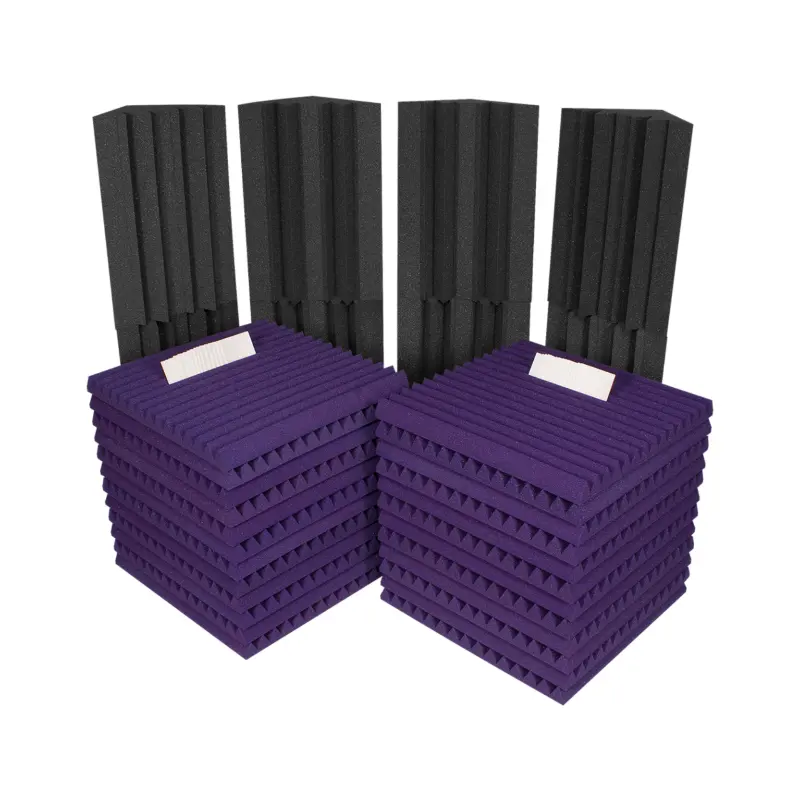 China Manufacturer Sound Proof Padding Sound Insulation Panels Acoustic Tiles Fireproof Strip Shape Acoustic Foam Panels