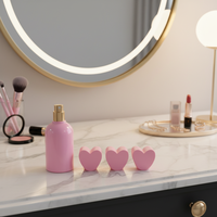 Flacon de Parfum en Verre Vide Rose Premium 50ml 30ml 100ml Forme Cœur Ronde Carrée Surface Polie Emballage Diffuseur 10ml Vaporisateur