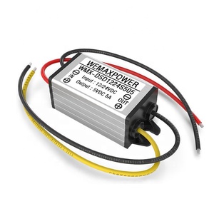 Régulateur abaisseur de tension étanche 12vdc 24vdc à 5vdc <span class=keywords><strong>5a</strong></span> <span class=keywords><strong>12v</strong></span> 24v à 5v convertisseur buck - Product Image 1