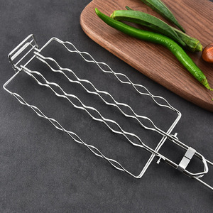 Parrilla para Salchichas BBQ, Acero Inoxidable 304, Parrilla para Hot Dogs, Desmontable, Plegable, Portátil, con Clip - Product Image 2