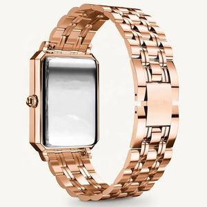 Reloj <span class=keywords><strong>de</strong></span> cuarzo cuadrado para mujer, <span class=keywords><strong>de</strong></span> acero inoxidable, movimiento japonés, oro rosa, <span class=keywords><strong>de</strong></span> alta calidad - Product Image 4