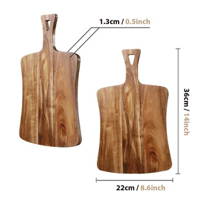 <span class=keywords><strong>Planche</strong></span> à découper en bois d'acacia personnalisable, style luxe léger, pour fromages, steaks et charcuteries, direct usine - Product Image 4