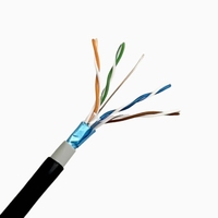 Câble Ethernet Cat5e FTP 305m 23AWG 4-2 paires UTP intérieur/extérieur, gaine PVC, cuivre nu CCA, sortie d'usine