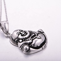 Hiphop bouddha pendentif pour hommes rétro titane acier colliers bijoux nouveau bouddhisme religieux Cool bouddha pendentif de charme