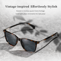 Lunettes de soleil carrées rétro surdimensionnées unisexes ZHENQI, protection UV400, verres en PC, voyage, mode vintage, emballage personnalisé, modèle