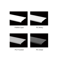 Profilé en aluminium pour éclairage, canal rectangulaire suspendu, large, pour bandes LED multi-rangs