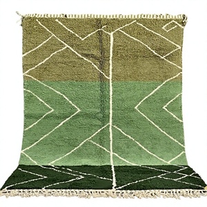Moroccan Unique Beni Ourain <b>Rug</b> Hand Made Moroccan <b>Boho</b> Beni Ourain <b>Rug</b> Albertina Hand Knotted Wool Area <b>Rug</b> By ITHL - Product Image 1