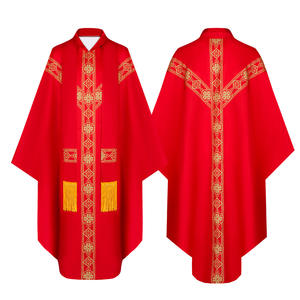 Nouvelle Chasuble de Célébrant Prêtre 2025, Robe de Messe Catholique Avec Gland, Vêtement Liturgique pour Clergé - Product Image 2