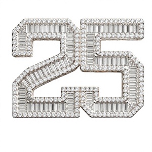 Nouvelle Broche de Soirée en Moissanite Plaqué Argent pour Femme, Bijou de Sororité, Vente en Gros, 25/50 Pièces - Product Image 2