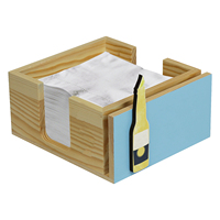 Boîte à serviettes en bois pour hôtel et restaurant, porte-serviettes en bois massif durable, organisateur de rangement pour serviettes de table de café