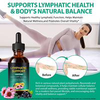Gouttes de drainage lymphatique 60 ml Marque Privée OEM, Suppléments immunitaires, Soutien lymphatique biologique, Teinture liquide orale, Nettoyage du foie