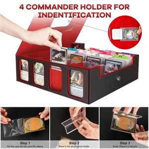 Colección de Cartas de Juego Portátil de Cuero con Ventana de Cuatro Filas y Gran Capacidad (3000+), Personalizable, de Venta Caliente Transfronteriza - Product Image 3