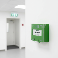 Bouton de réinitialisation manuel ABS filaire pour alarme stroboscopique et sonore, avec buzzer intégré, point d'appel pour briser le verre, alarme incendie, déclencheur de sortie