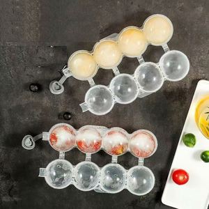 แม่พิมพ์น้ำแข็งซิลิโคนใสเกรดอาหาร DIY สำหรับทำน้ำแข็งวิสกี้ รูปทรงฮอกกี้น้ำแข็ง แบบสี่หลุม ทำน้ำแข็งก้อนกลม แช่แข็งเร็ว ถอดออกง่าย - Product Image 2