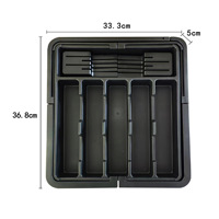 Organisateur de couverts extensible pour tiroir de cuisine, organisateur de couverts réglable pour cuillères, fourchettes, couteaux