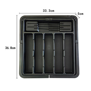 Organisateur de couverts extensible pour tiroir de cuisine, organisateur de couverts réglable pour cuillères, fourchettes, couteaux - Product Image 5