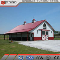 Immeuble préfabriqué Maison Structure en acier Cadre Poteau agricole Grange/Barndo/Barndominium Kits