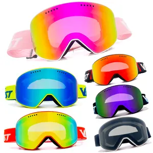 Lunettes de neige OTG verres interchangeables anti-buée lunettes de protection UV400 vente en gros de lunettes de ski snowboard avec logo personnalisé hommes femmes