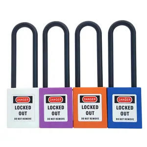 QVAND 76mm Industrial Lock Lockout Security Safety Plastic Padlocks Master Key Loto Lock