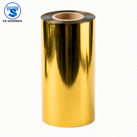 Pita Transfer Termal Gold Matt TTR Berbasis Resin dengan Hasil Akhir Metalik Matte untuk Printer Kode Label Barcode Grosir