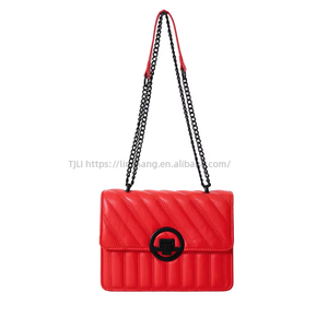 New Arrival Women's Fashion Trendy PU Shoulder Tote Bag Minimalist Large Capacity Chain Zipper Closure Cute <b>Purse</b> Tanjing - Product Image 4