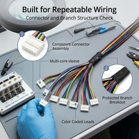 1 2 3 4 5 6 Pin Kabel Harness Elektronik Multi Inti dengan Konektor Multi Cabang untuk Peralatan Kontrol Sensor PCB