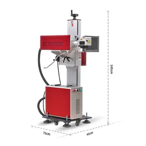 Mesin Penanda Laser UV Terbang Industri Kecepatan Tinggi Otomatis untuk Paket Makanan