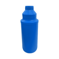 Bouteille en plastique liquide HDPE de 1 L avec poignée latérale, poignée ergonomique, conteneur pour eau chimique, couleur personnalisée, bouteille vide