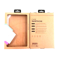 Fenêtre en PVC pour étiquette Emballage de coque de téléphone portable en papier kraft personnalisé