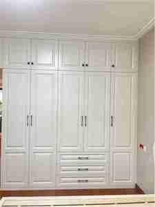 High Quality European Style Adjustable Hinges MDF <strong>Doors</strong> White Laminate Finished Wood Swing <strong>Wardrobe</strong> with <strong>2</strong> <strong>Doors</strong> for Bedroom - Product Image 6