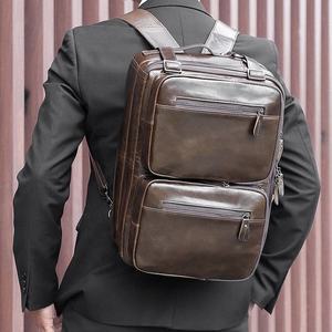 Maletín para Portátil de 14 Pulgadas, Bolso de Mano para Hombre, Cuero Vacuno Genuino, Viajes de Negocios, Gran Capacidad, Bolso de Hombro Casual - Product Image 2