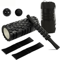 Ensemble de rouleaux en mousse EVA haute densité avec grille de points de pression, bâton de massage pour la récupération musculaire des tissus profonds