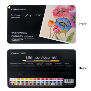 <span class=keywords><strong>Crayon</strong></span> Soluble dans l'eau, boîte en étain métallique, 12 48 72 120 couleurs, qualité supérieure, <span class=keywords><strong>prix</strong></span> d'usine, usine - Product Image 1
