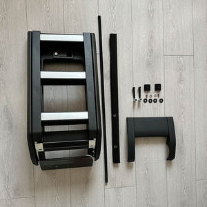 Escalera Lateral Telescópica de Aluminio Negra y Plateada para Automóviles, Escalera Trasera para <span class=keywords><strong>Land</strong></span> <span class=keywords><strong>Rover</strong></span> <span class=keywords><strong>Defender</strong></span> 110 90, Accesorios - Product Image 2