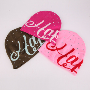 New Design Fashion Unisex Private Label Manufacturer Custom Rhinestone <strong>Beanie</strong> for Autumn Winter - Product Image 4
