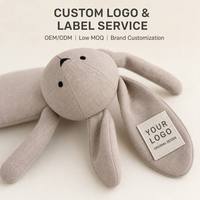Peluche Lapin à Longues Oreilles Personnalisée OEM ODM, Doudou Lapin Doux, Poupée en Peluche pour Bébé, Enfant, Cadeau d'Anniversaire, de Pâques